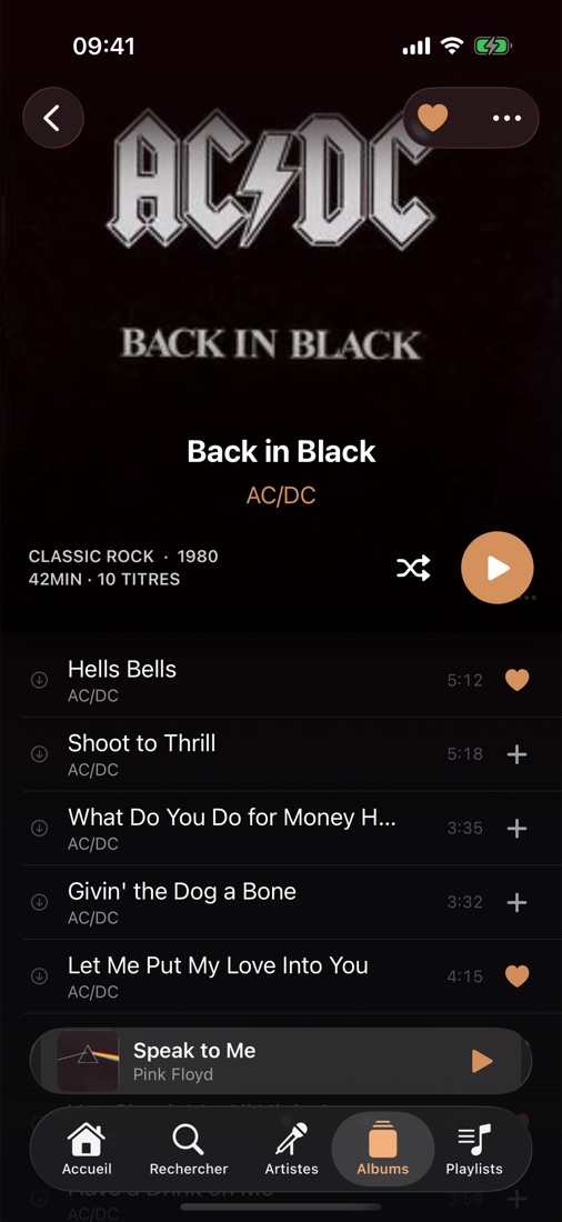 Fiche album Back in Black d'AC/DC